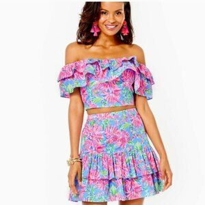 Lily Pulitzer Mayslie Set Blue Peri Sunrise